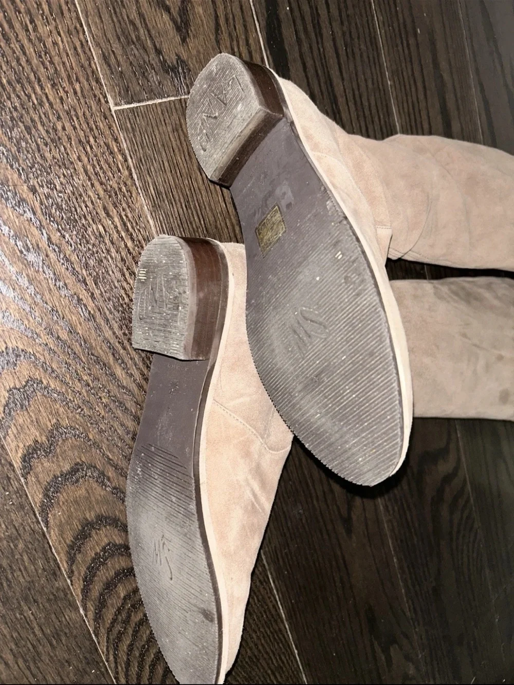 Stuart Weitzman Lowland Brown Suede Over-The-Knee Boots, Size 7